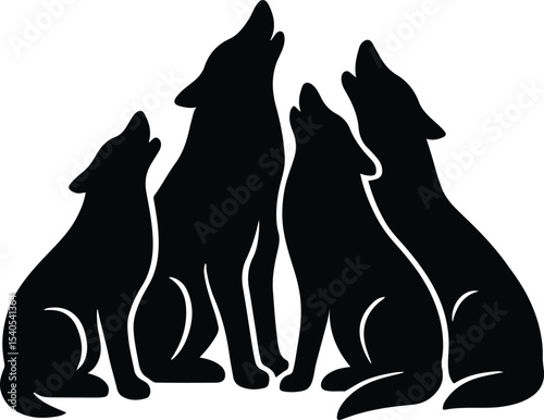 Silhouette of a simple black shape vector illustration