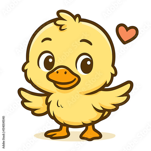 Adorable cartoon chick mascot illustrations