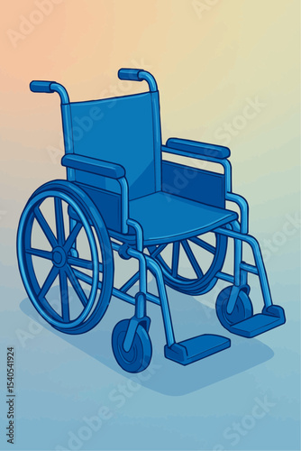 Medical Wheelchair Illustration Accessible Design for Patient Mobility