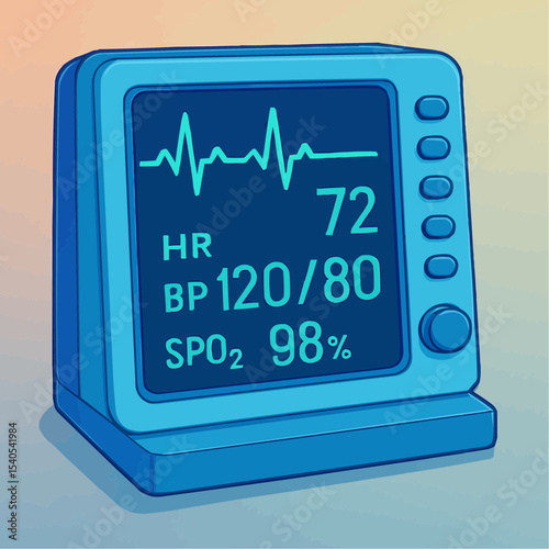 Digital Health Monitoring Heart Rate, Blood Pressure, and SpO2 Tracking System