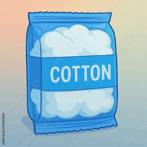Soft Cotton Package A Fluffy Bundle of Natural Cotton