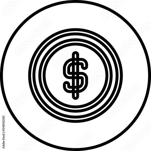 Coin single icon vector illustration
