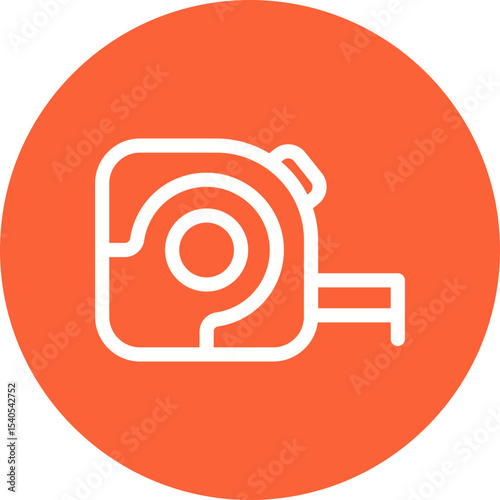 Measuring tape single icon vector illustration