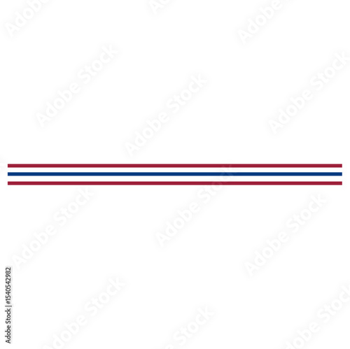 4th of July Border Line Vector Decoration