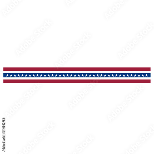 4th of July Border Line Vector Decoration