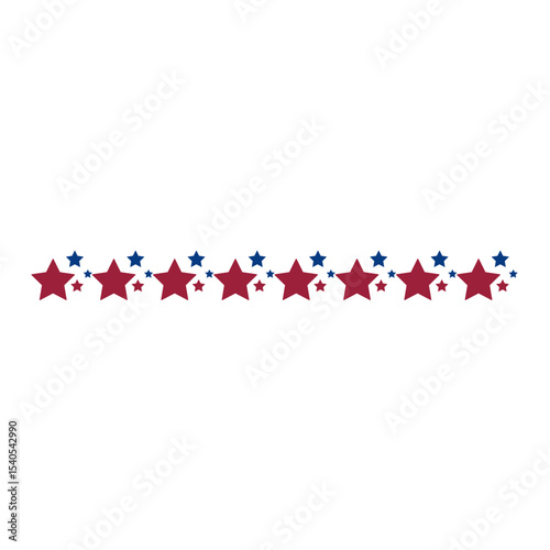 4th of July Border Line Vector Decoration