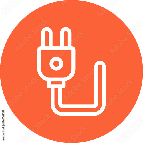 Plug single icon vector illustration