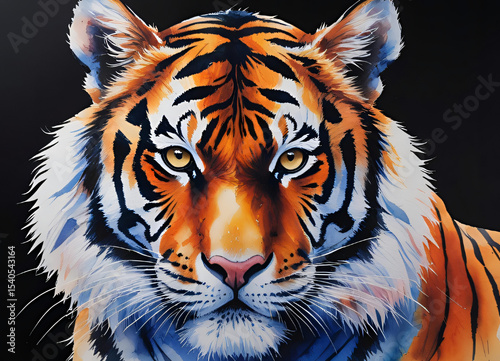 tiger head vector illustration