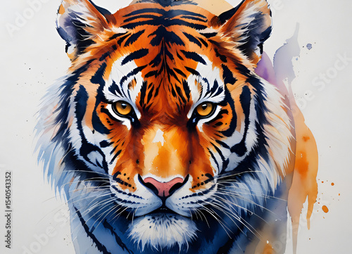 tiger head vector illustration