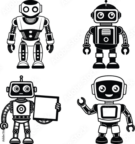 3D rendering of a cute robot taking a selfie with a smartphone
