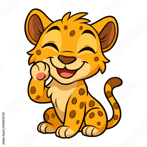  leopard cartoon cute smile leopard illustrations