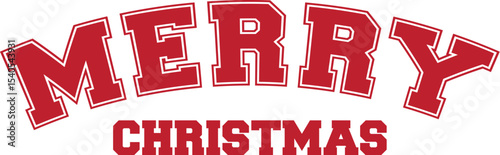 Merry Christmas Red Festive Typography Design
