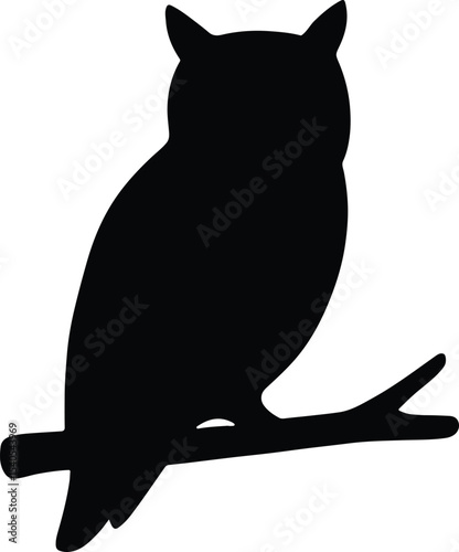 Silhouette of black dog profile side view vector illustration