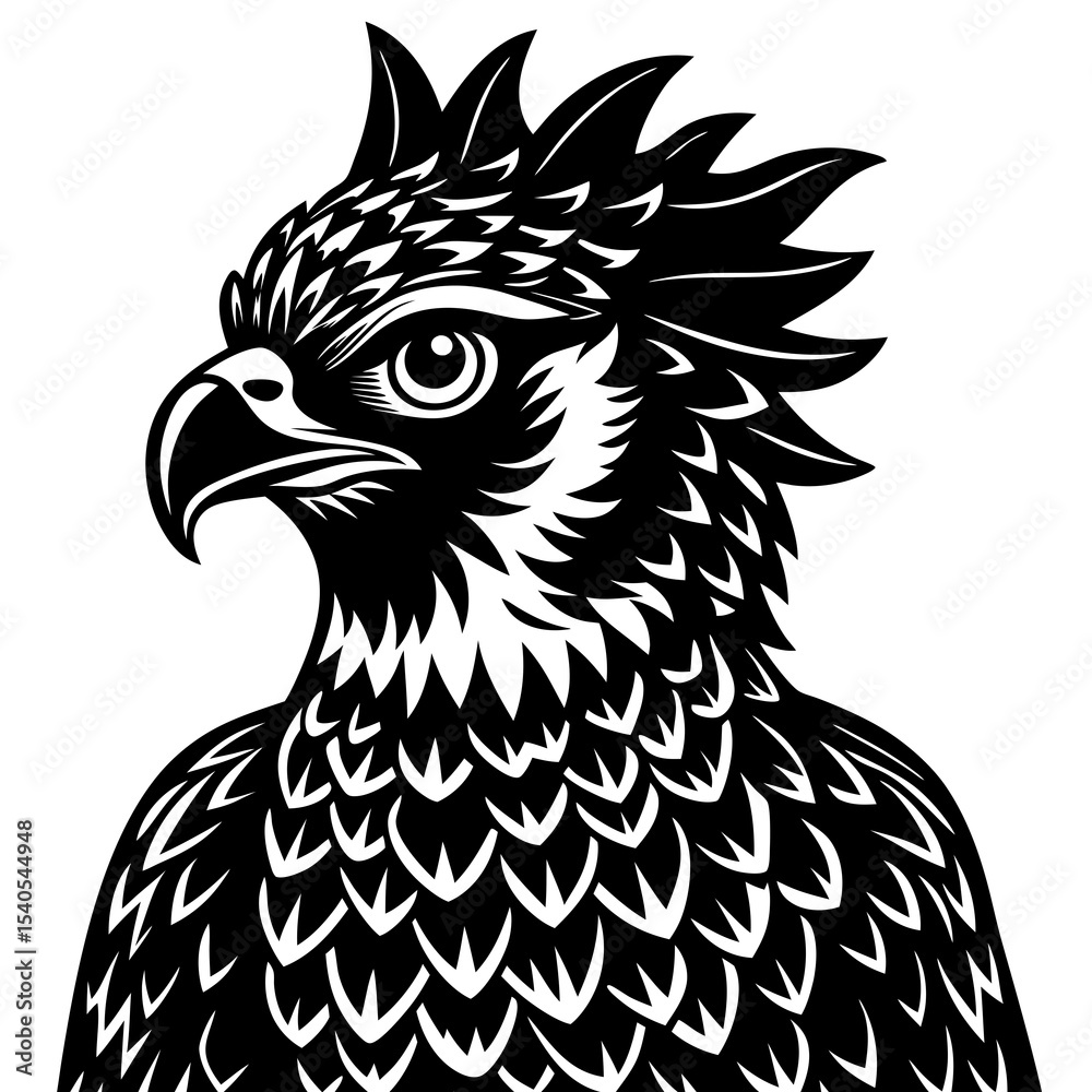 Fototapeta premium black and white rooster