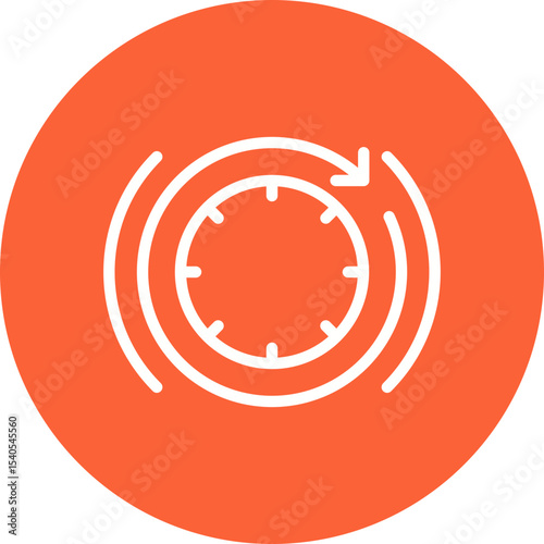 Clock single icon vector illustration