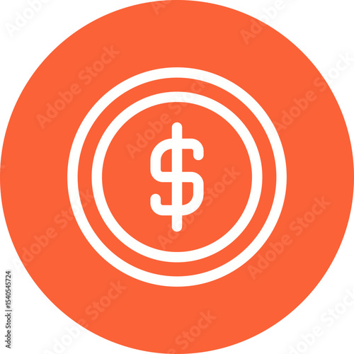 Coin single icon vector illustration