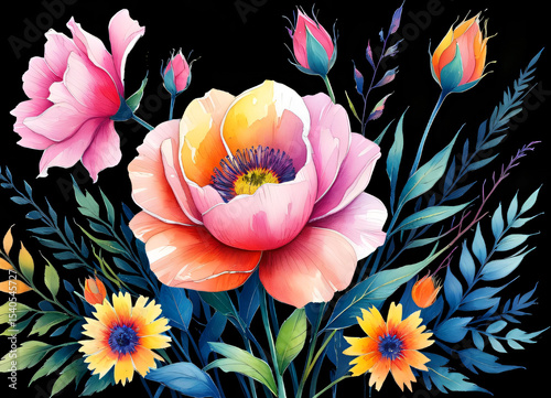 vector illustration of lotus