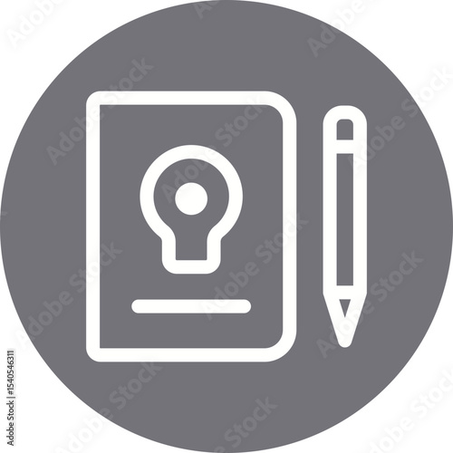 Notebook single icon vector illustration