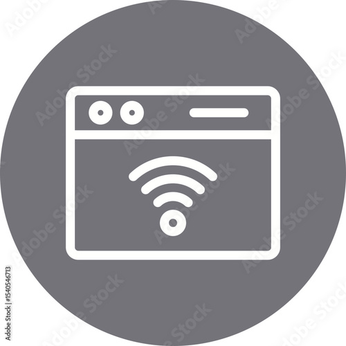 Smart website single icon vector illustration