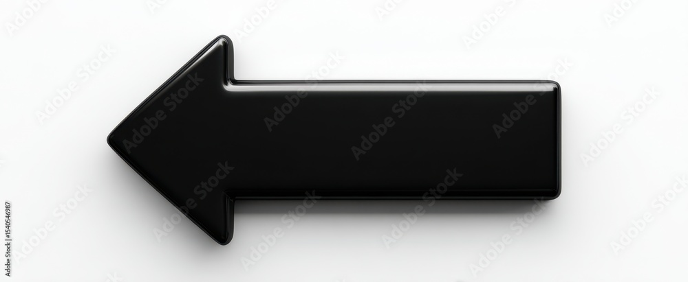The black arrow icon pointing left on a clean white background The black arrow icon pointing left on a clean white background