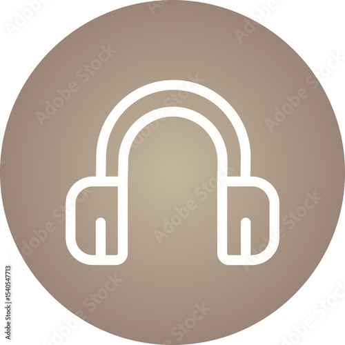 Headset single icon vector illustration