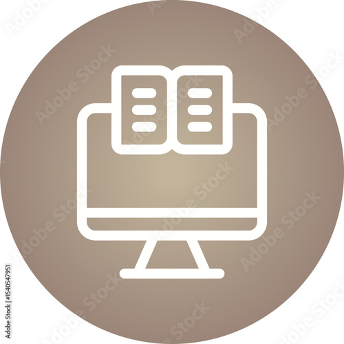Monitor single icon vector illustration