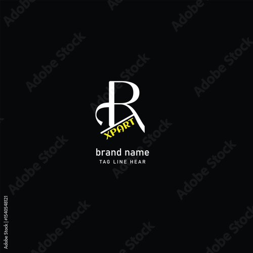 R latter road logo design template for use any purpose