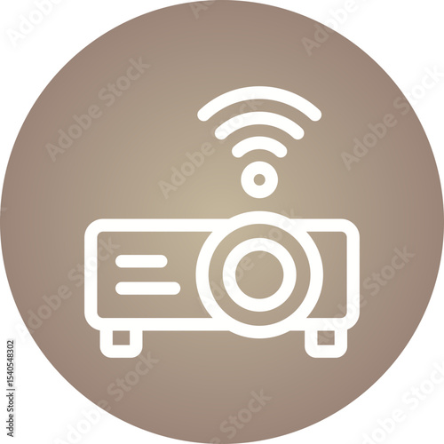Projector single icon vector illustration