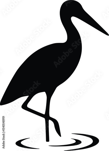 Silhouette of simple black square graphic vector illustration