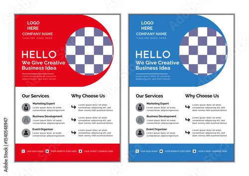 Corporate business flyer template design set with marketing, business proposal, promotion, advertise, publication, print design , editable vector
