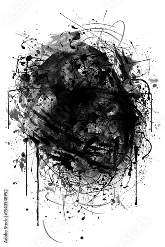 Watercolor Ink Splatters & Spray Paint Frames – Grunge Borders & Drips – Transparent PNG Shapes