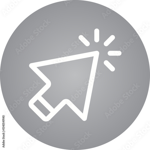 Cursor click single icon vector illustration