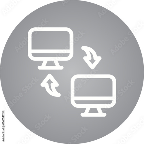 Data transfer single icon vector illustration