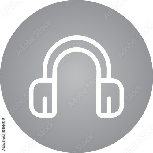 Headset single icon vector illustration