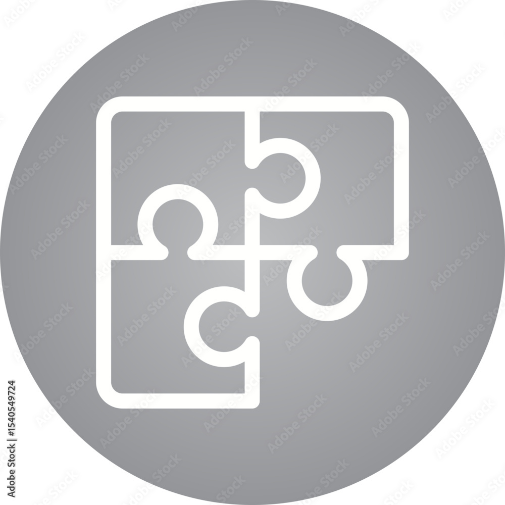 Obraz premium Puzzles single icon vector illustration