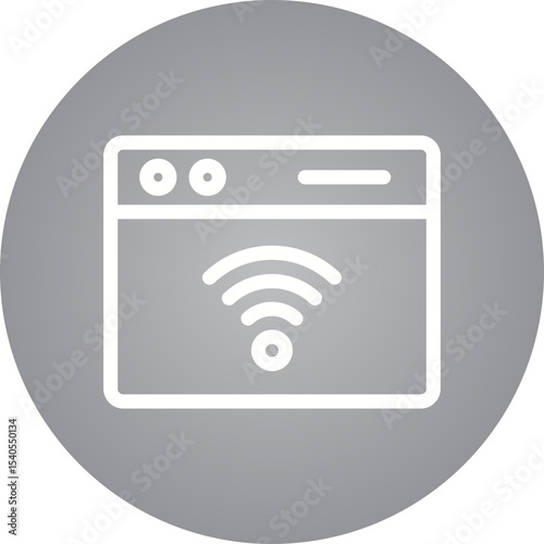 Smart website single icon vector illustration