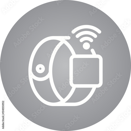Smart watch single icon vector illustration