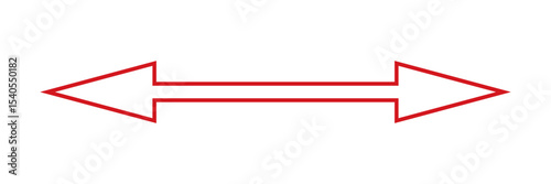 red arrow icon on white background. flat style. arrow icon for your web site design, logo, app, UI. Direction symbol. Arrow symbol . Vector illustration.