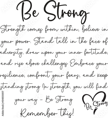 Be Strong Find Inner Strength, Resilience, and Power