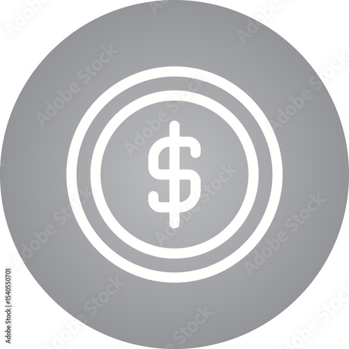 Coin single icon vector illustration