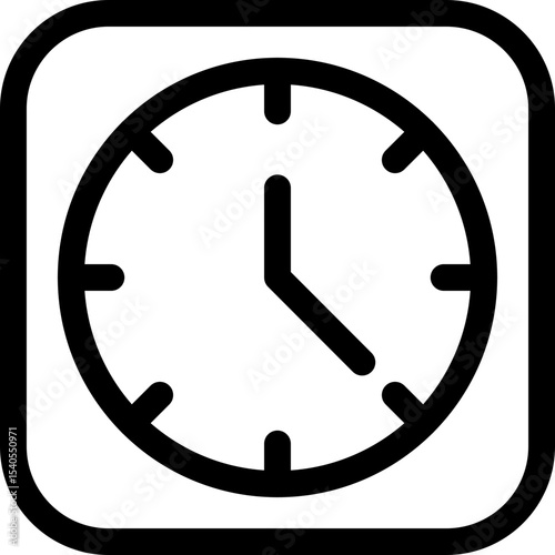 Clock single icon vector illustration