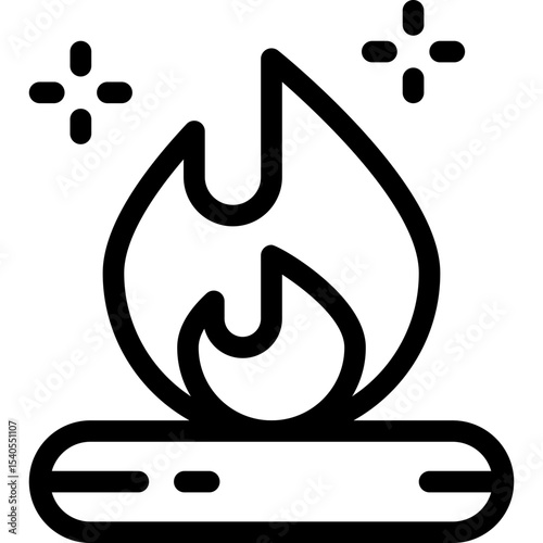 Fire single icon vector illustration