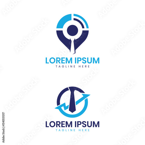 hire job recruitment human resource logo design employment solution modern minimal