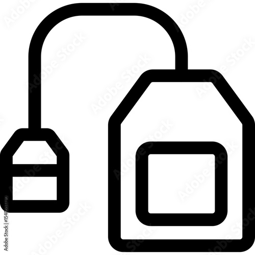 Tea bag single icon vector illustration