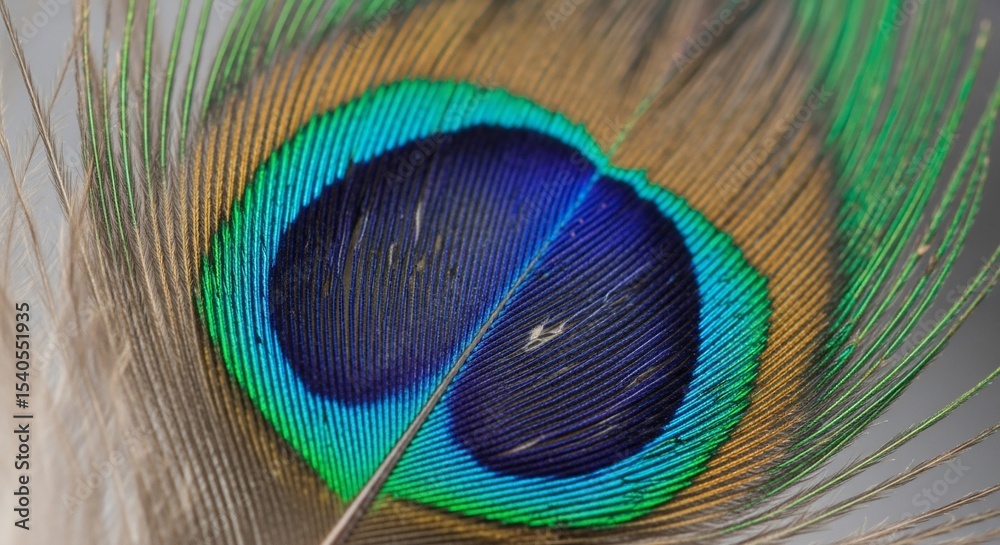 Obraz premium Peacocks alluring colorful feather boasts vibrant patterns