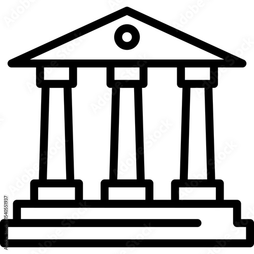Bank single icon vector illustration