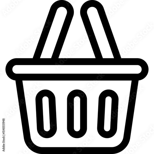 Basket single icon vector illustration