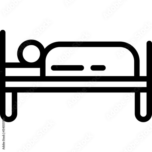 Bed single icon vector illustration