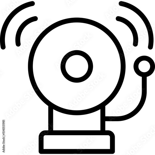 Bell single icon vector illustration