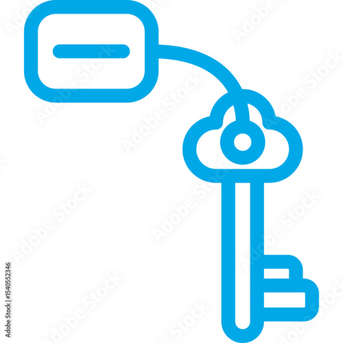 Key single icon vector illustration